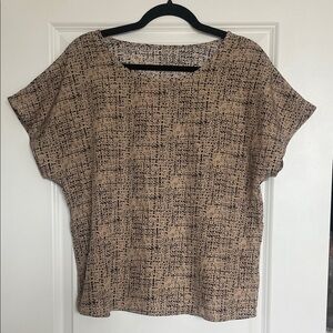 Casual Tan and Black Women's Top